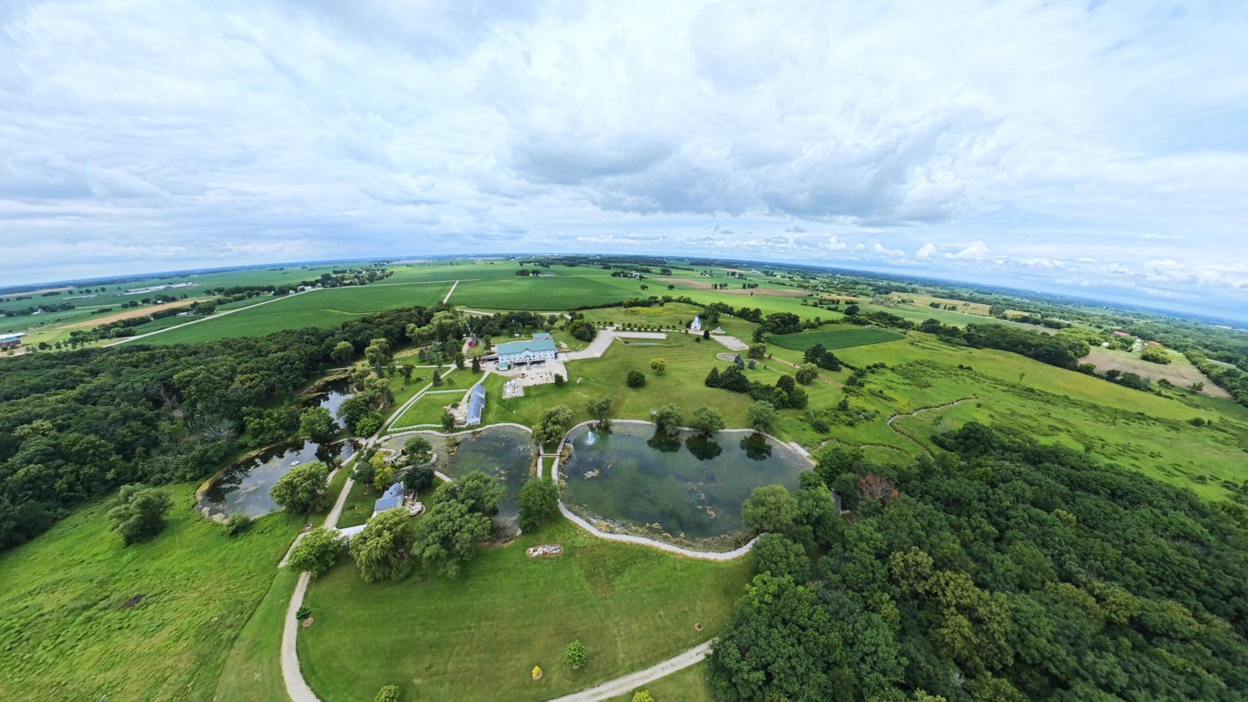 High-resolution aerial image captured for local drone services